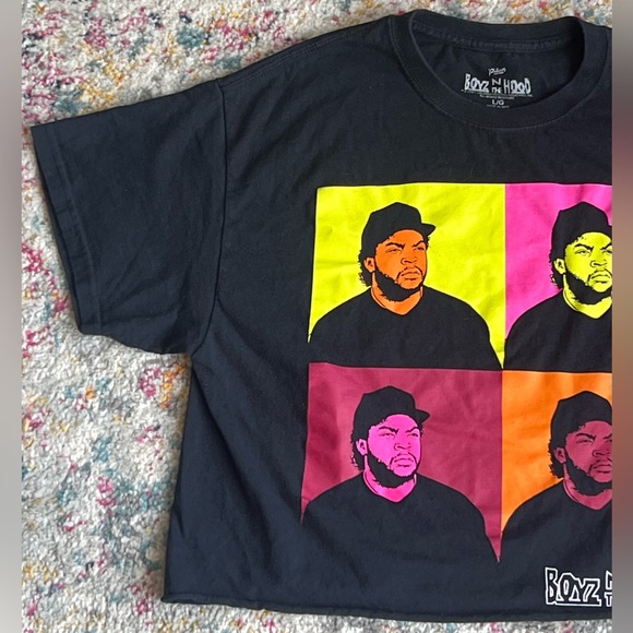 Womens Large Philco’s Boyz N The Hood Crop Top Black T Shirt - Picture 2 of 9